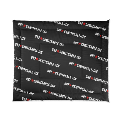 UNF★CKWITHABLE-ISH™ Comforter – Black & Red Star Edition