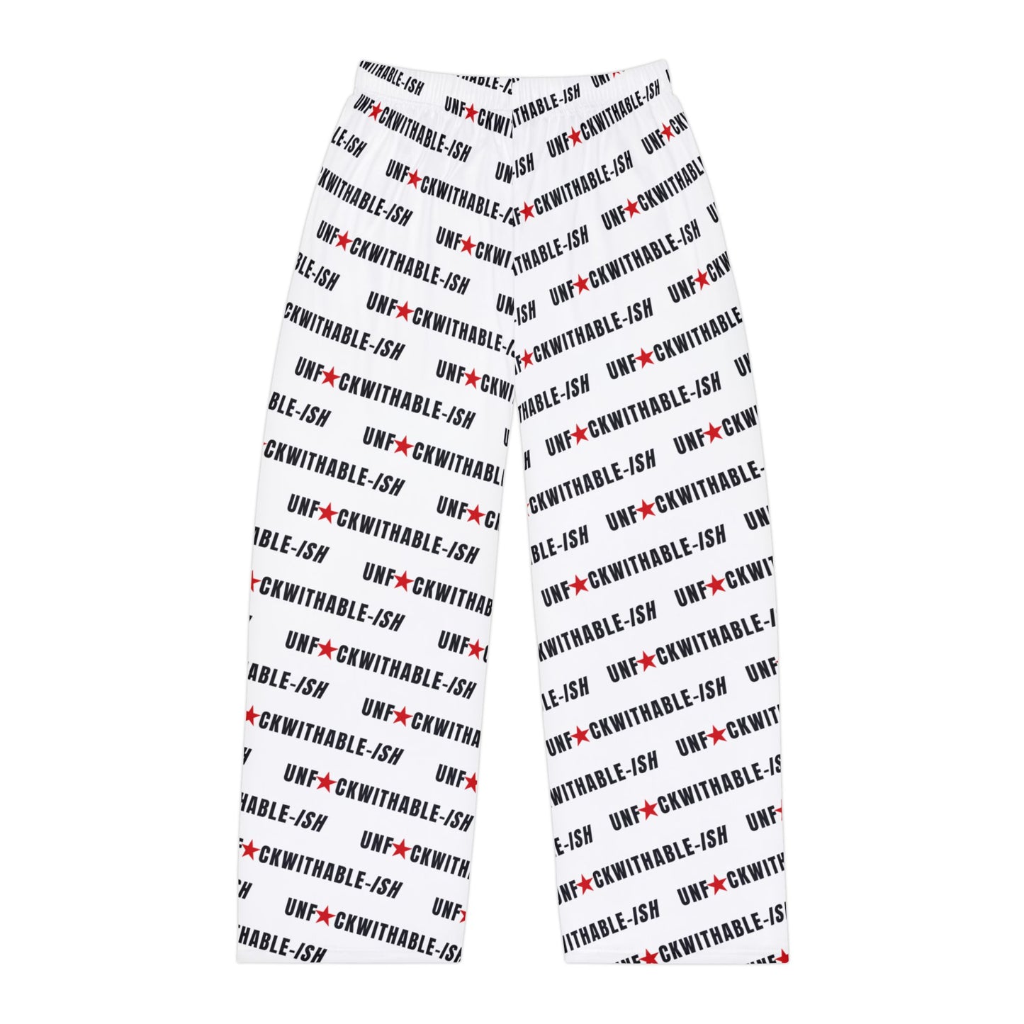 UNF★CKWITHABLE-ISH™ Men's Lounge Pants – White with Red Star