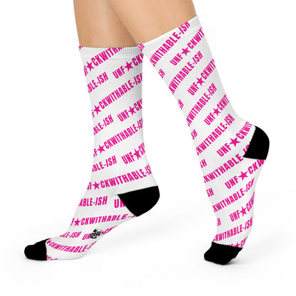 UNF★CKWITHABLE-ISH Crew Socks – Pink or Purple Star
