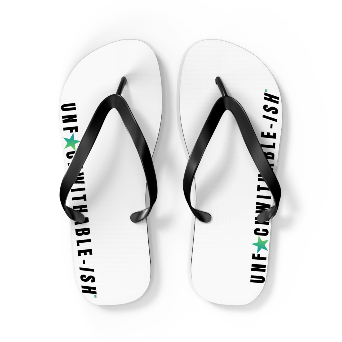 UNF★CKWITHABLE-ISH™ Flip Flops Star Black/Teal Star