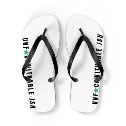 UNF★CKWITHABLE-ISH™ Flip Flops Star Black/Teal Star