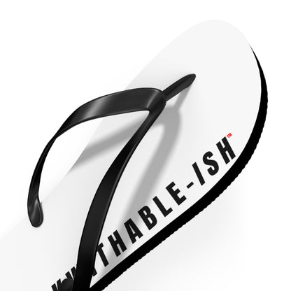UNF★CKWITHABLE-ISH™ Flip Flops Black/Red Star