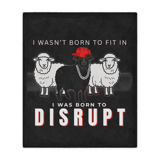 Black Sheep Bundle - Born to Disrupt Edition, Soft AF Minky Blanket 50x60 + Matching Journal