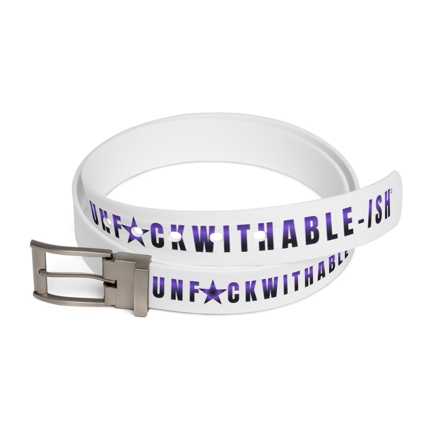 UNF★CKWITHABLE-ISH™ Belt White, Purple/Purple Star