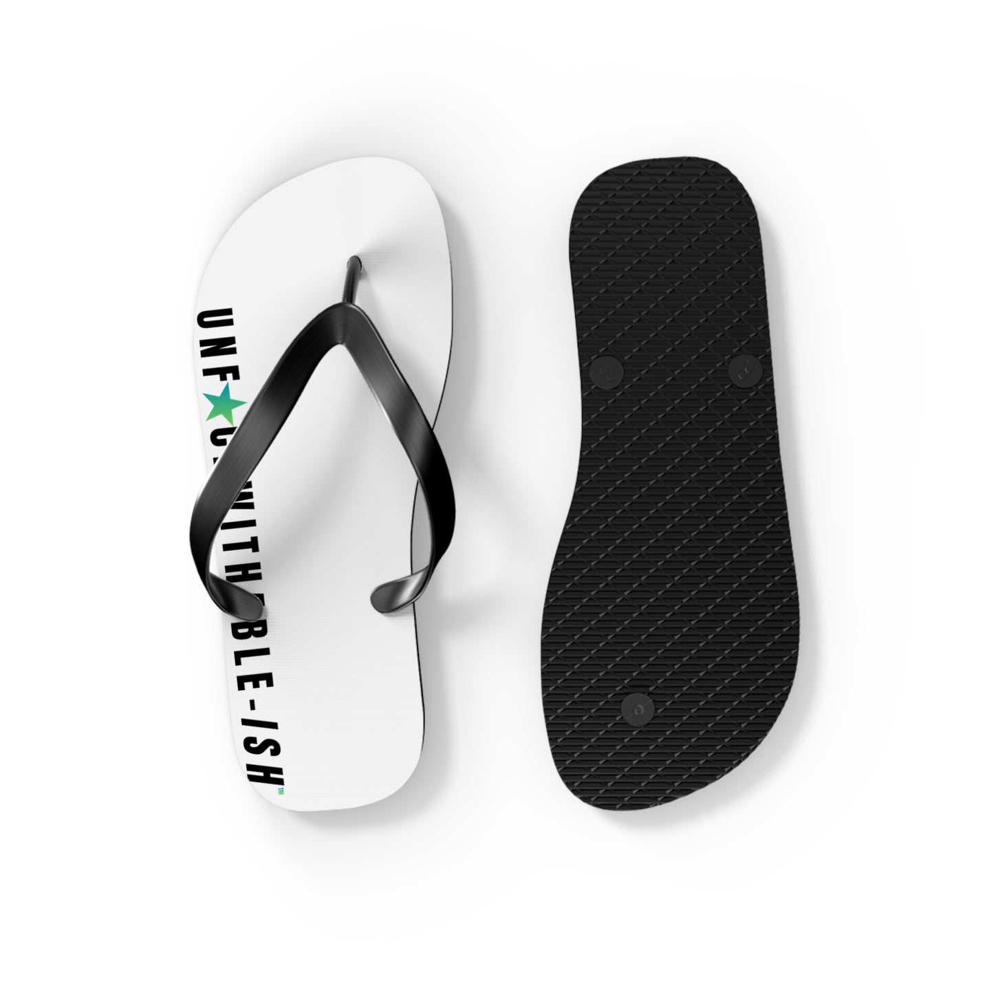 UNF★CKWITHABLE-ISH™ Flip Flops Star Black/Teal Star
