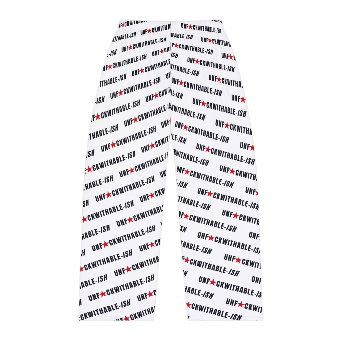 UNF★CKWITHABLE-ISH™ Men's Lounge Pants – White with Red Star