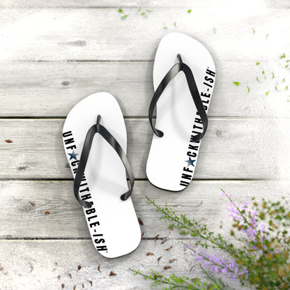 UNF★CKWITHABLE-ISH™ Flip Flops Black/Black Gradient Star