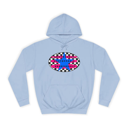 Retro Rebel Streetwear 
Unisex Premium Classic Fit Hoodie, Invincible Unstoppable Unbreakable - 7 Colors
