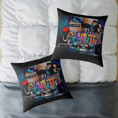 Behind the Walls Throw Pillow, Streetwear Design