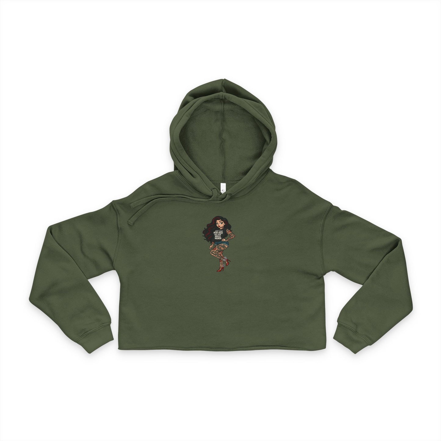 Premium Cropped Streetwear Hoodie, Featured With Skarlitt