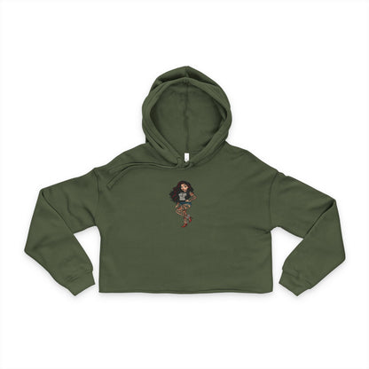 Premium Cropped Streetwear Hoodie, Featured With Skarlitt