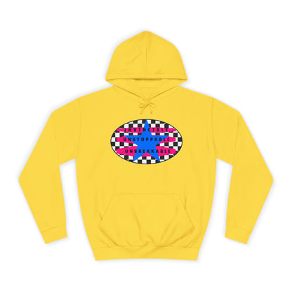 Retro Rebel Streetwear 
Unisex Premium Classic Fit Hoodie, Invincible Unstoppable Unbreakable - 7 Colors