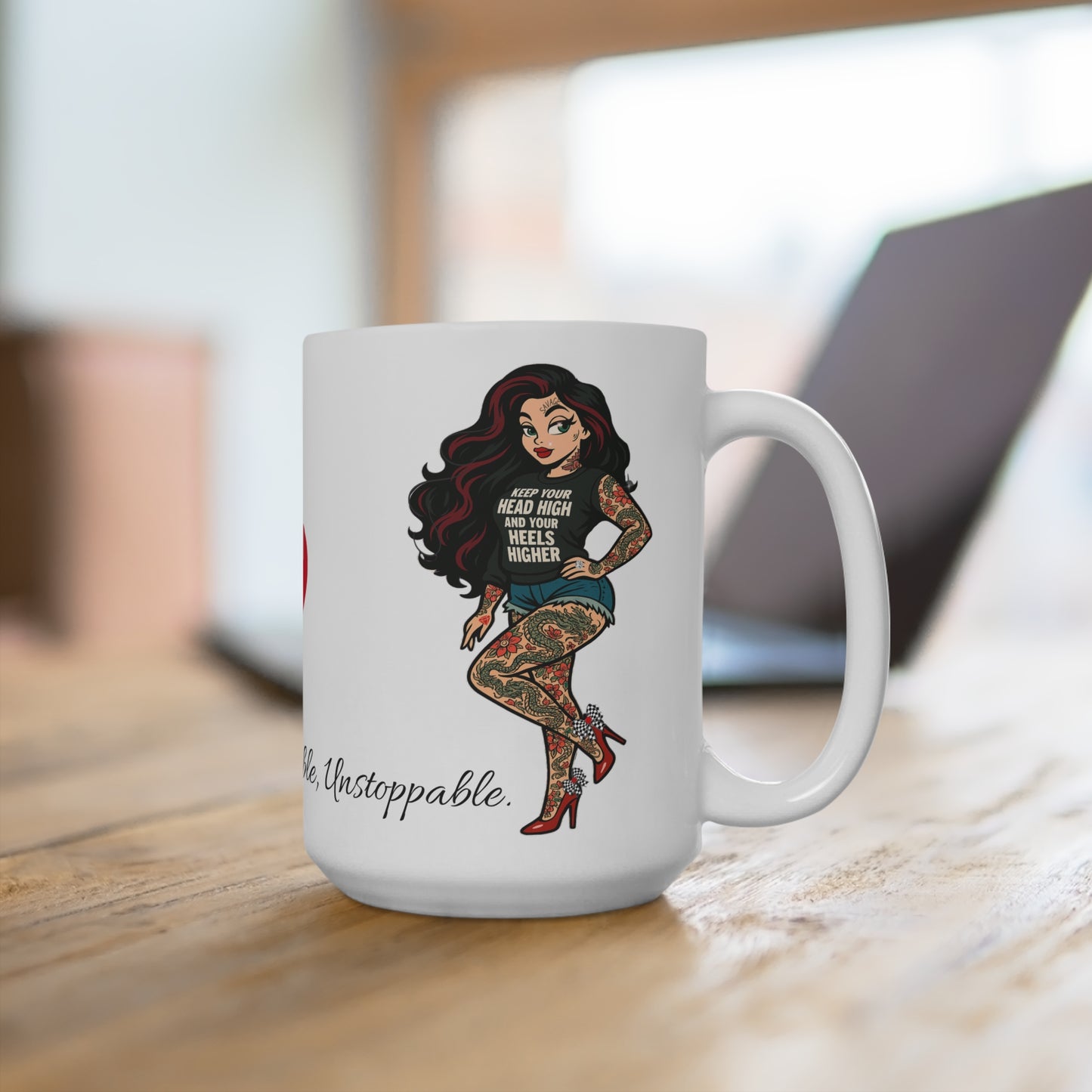 Inspiration Mug, Tattooed Sexy Skarlitt Unstoppable