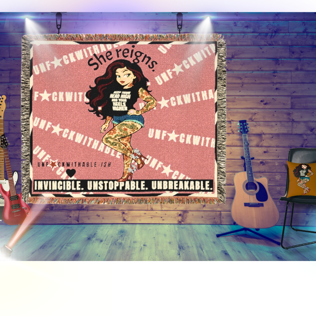 UNF★CKWITHABLE-ISH™ Skarlitt, Woven Blanket/Wall Tapestry
