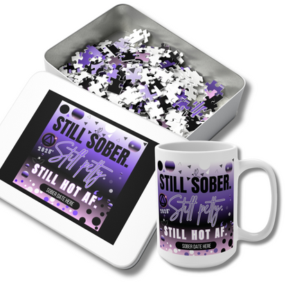 Custom Sobriety Bundle, Still Sober, Still Hot AF – Mug + Jigsaw Puzzle 2026’