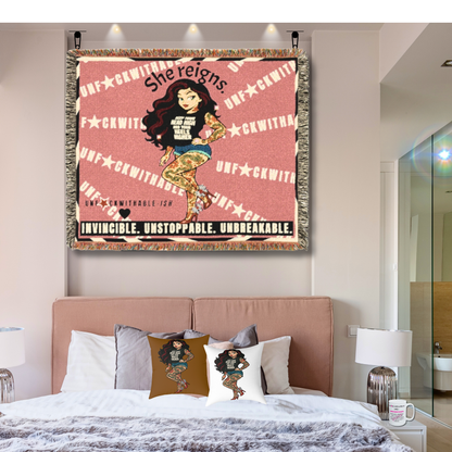 UNF★CKWITHABLE-ISH™ Skarlitt, Woven Blanket/Wall Tapestry