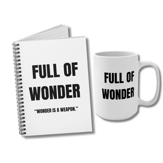 Full of Wonder Bundle – Mug + Spiral Notebook Set The Bean Grind