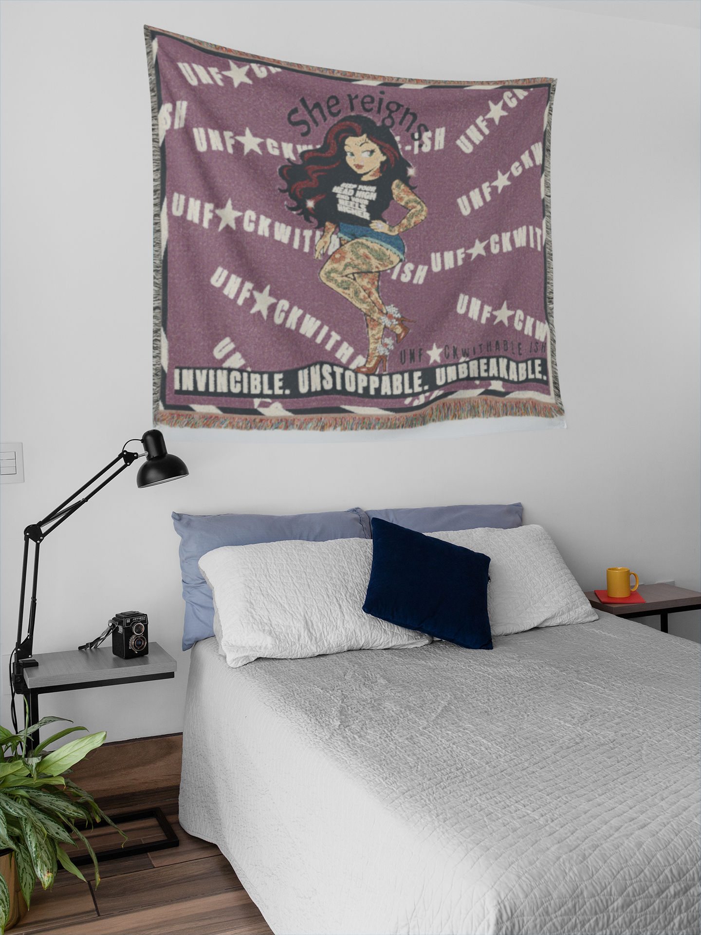 UNF★CKWITHABLE-ISH™ Skarlitt, Woven Blanket/Wall Tapestry