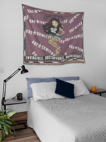 UNF★CKWITHABLE-ISH™ Skarlitt, Woven Blanket/Wall Tapestry