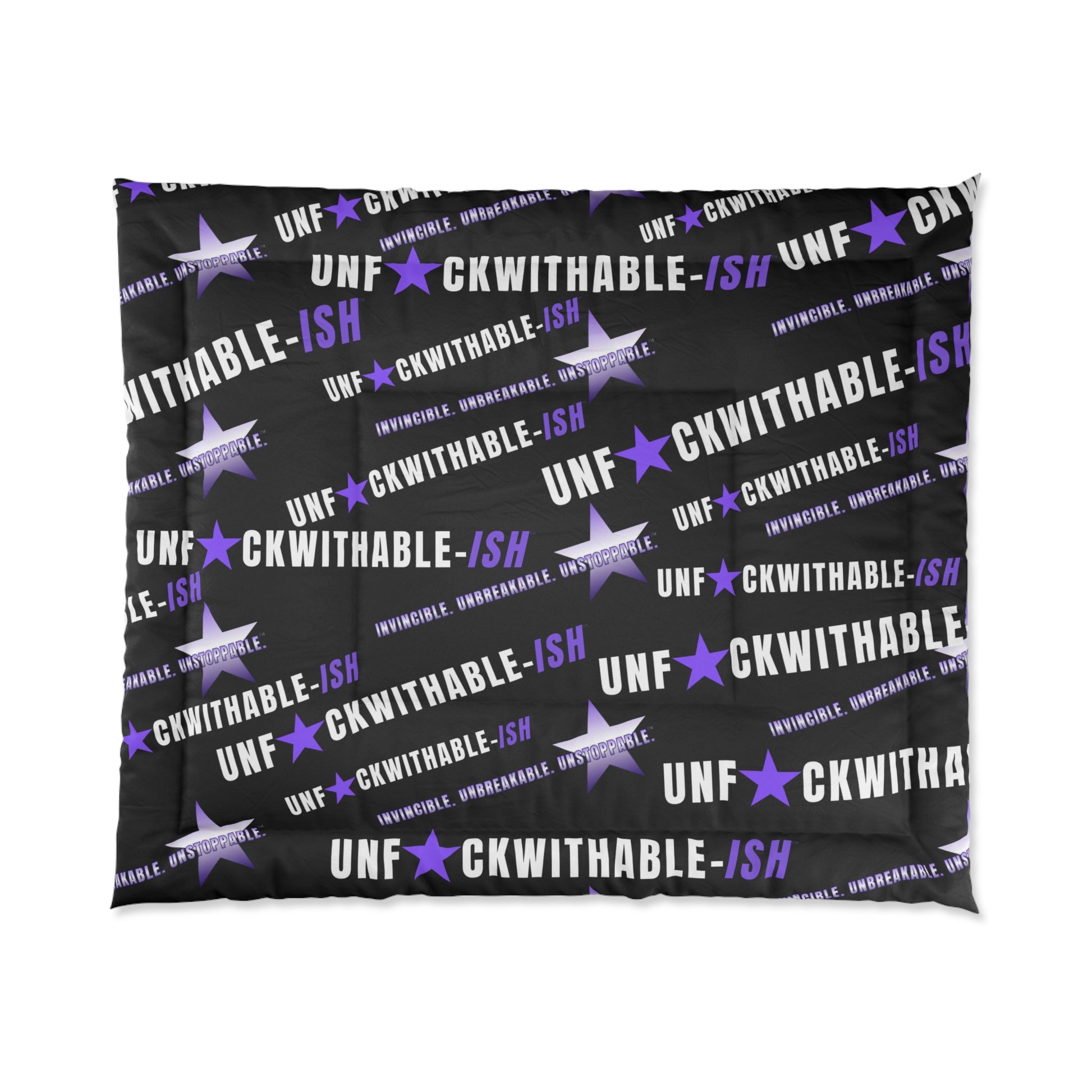 https://www.thebeangrind.shop/products/unfuckwithableish-purple-black-queen-comforter